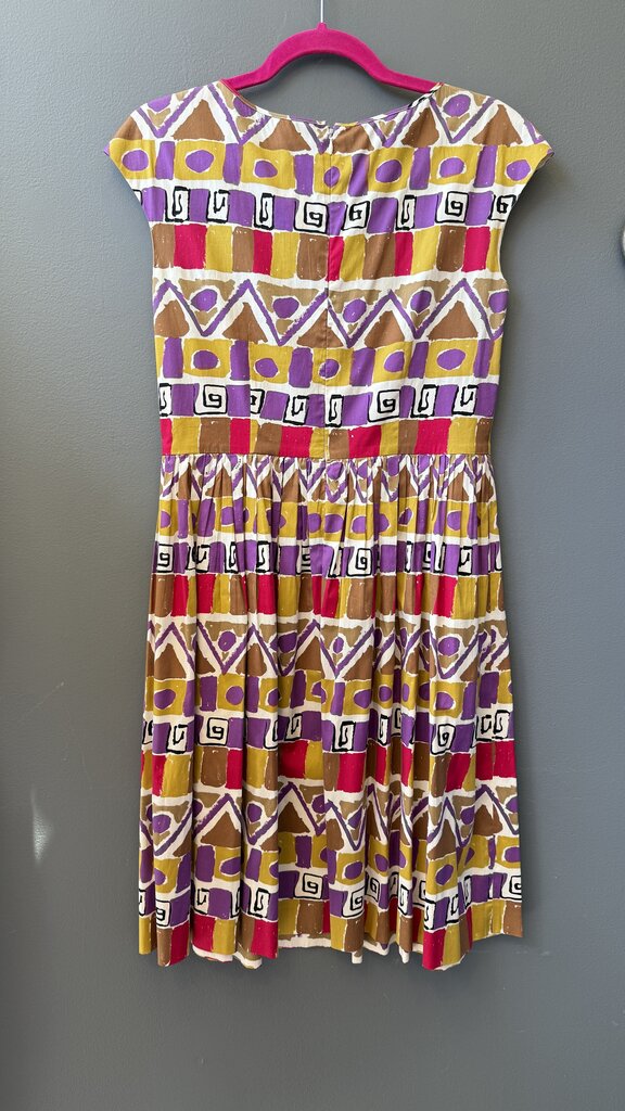 Print Cotton Fit Flare Dress