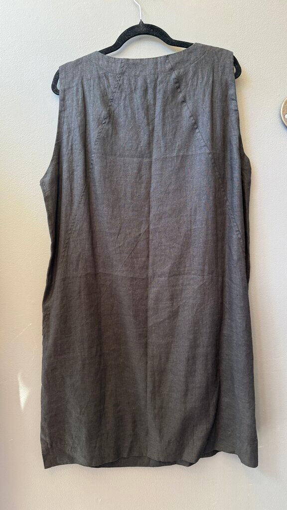 Linen Sleeveless Shift Dress