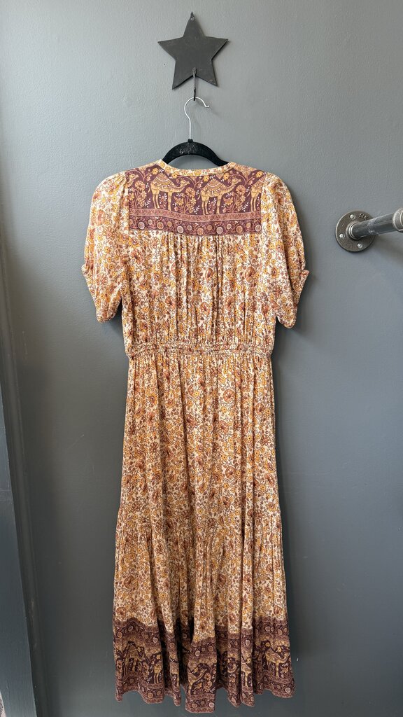 Printed Tassel Midi Dress