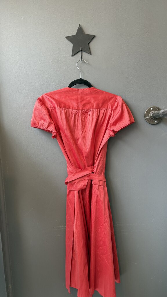 Silk Cap Sleeve Wrap Midi Dress