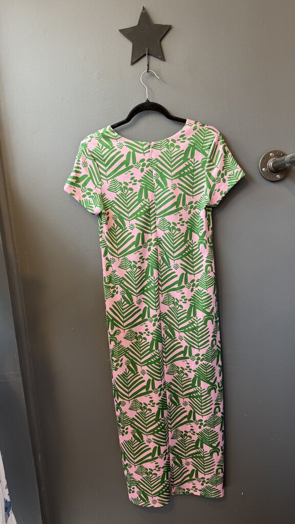 Vneck Short Sleeve Maxi Column Dress