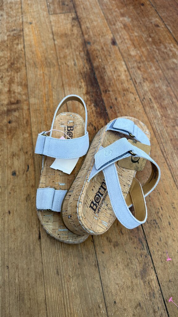 Suede Cork Platform Sandals