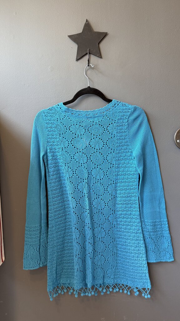 Crochet Pom Pom Hem Tunic Top