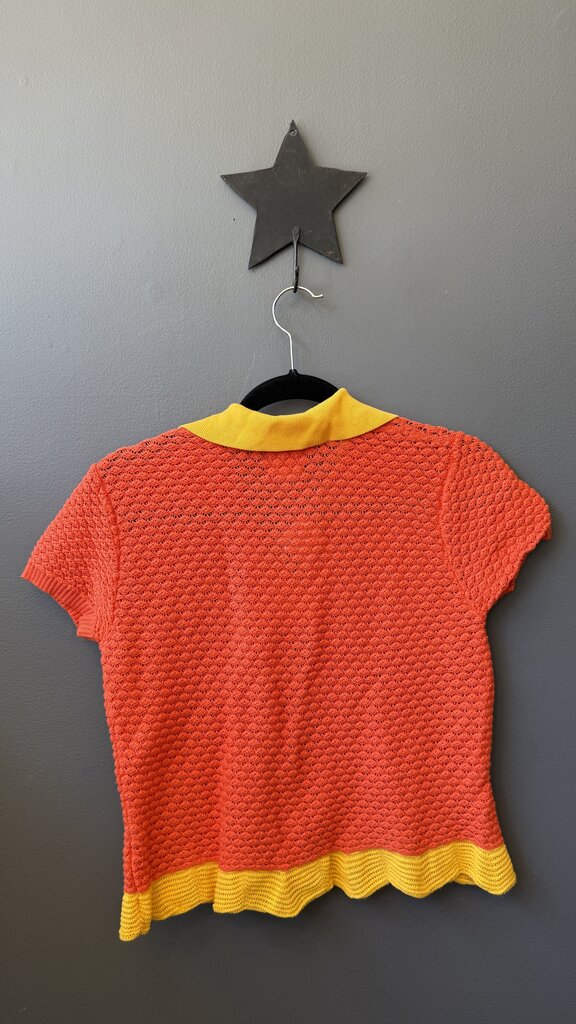 Knit Colorblock Polo Top