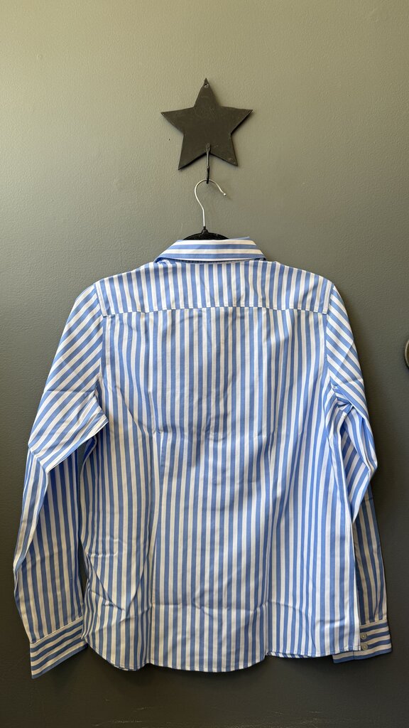No Iron Stripe Button Up Shirt