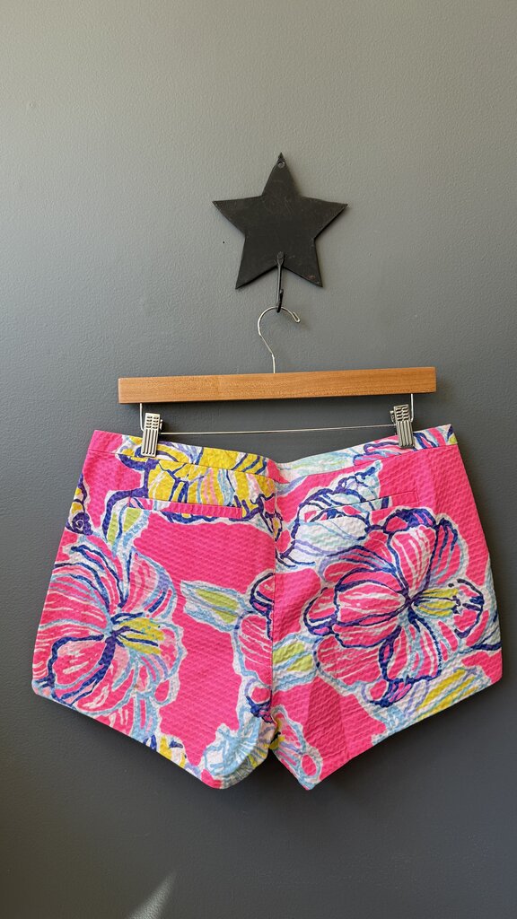 Textured Print Shorts