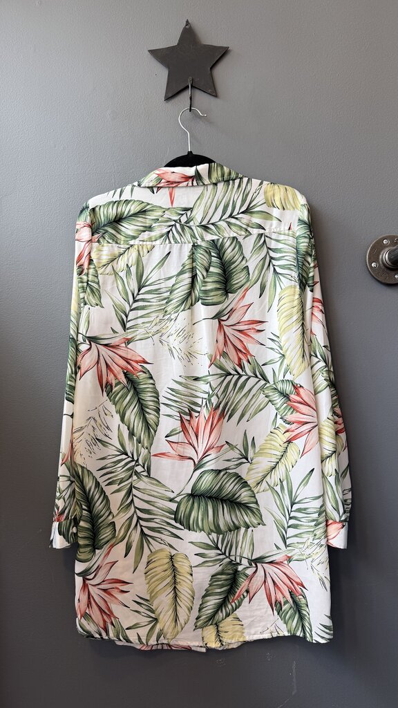 Leaf Print Shirtdress