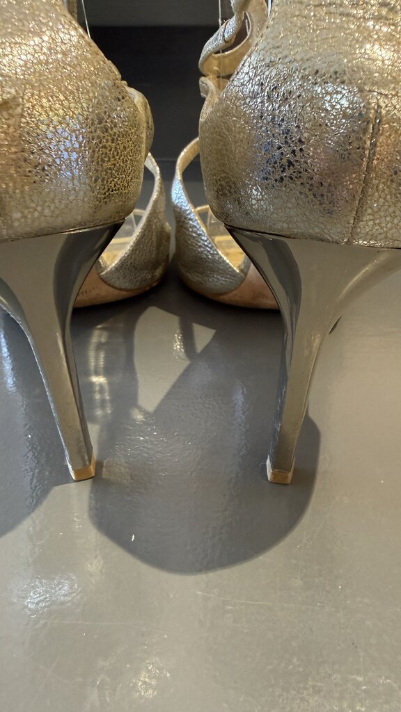 Silver Lang 100 Strappy Heels