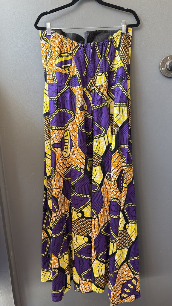 African Handmade Strapless Maxi Gown Dress