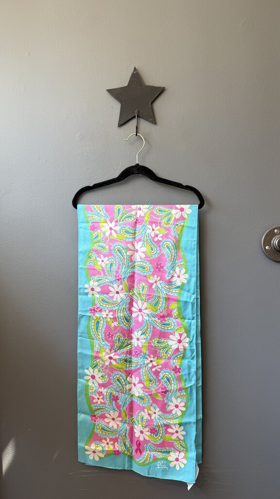 Silk Daisy Paisley Slim Scarf