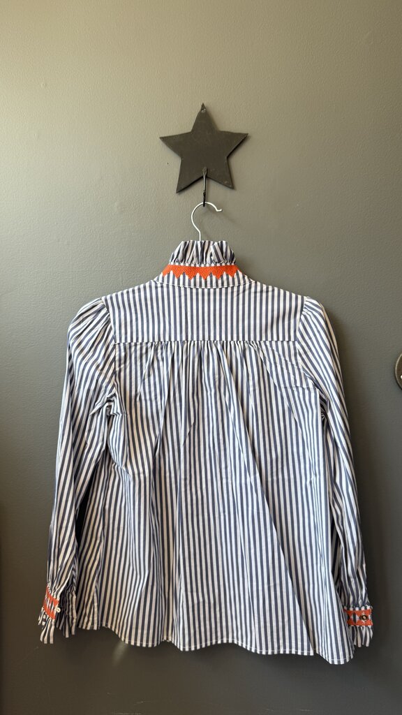 Embroidered Aspen Stripe Blouse