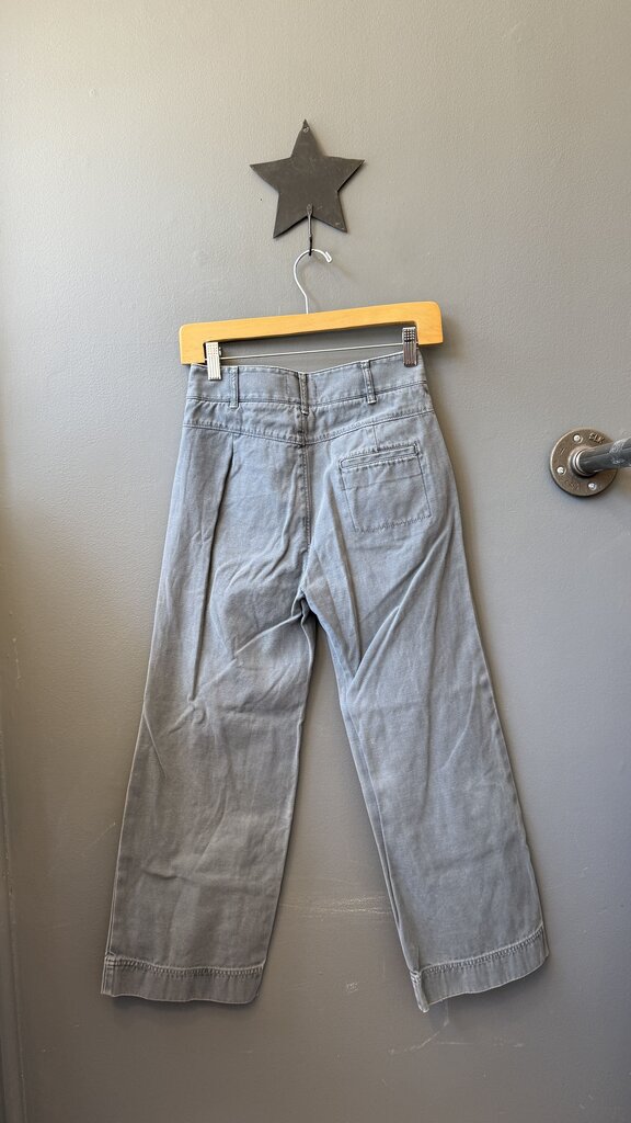 Patch Pocket Wide Leg Crop Pants