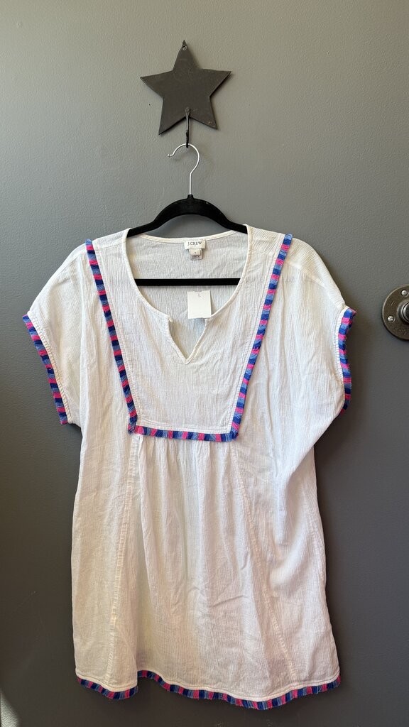 Fringe Trim Gauze Coverup