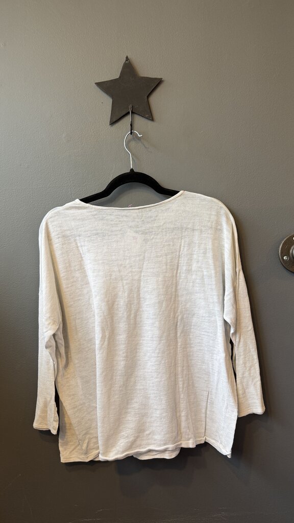 Linen Cotton Mini Pocket Sweater