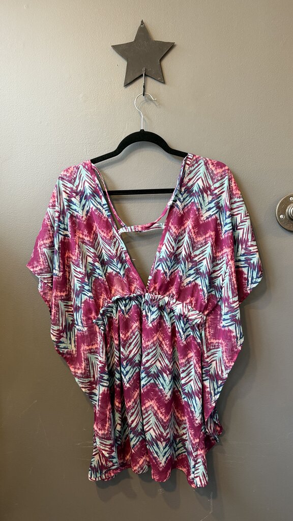 Sheer Print Coverup Tunic