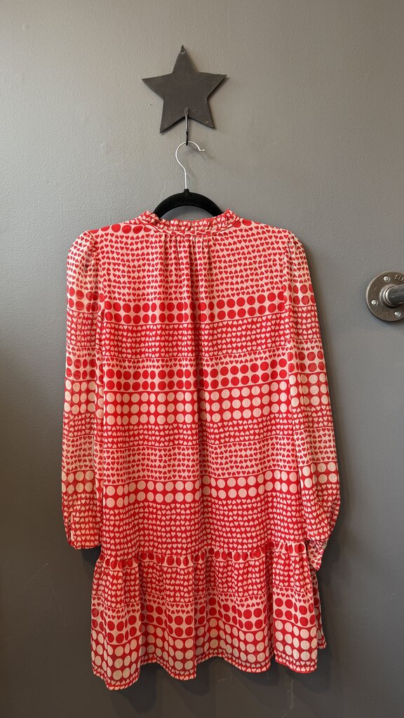 Heart Polka Dot Print Shift Dress