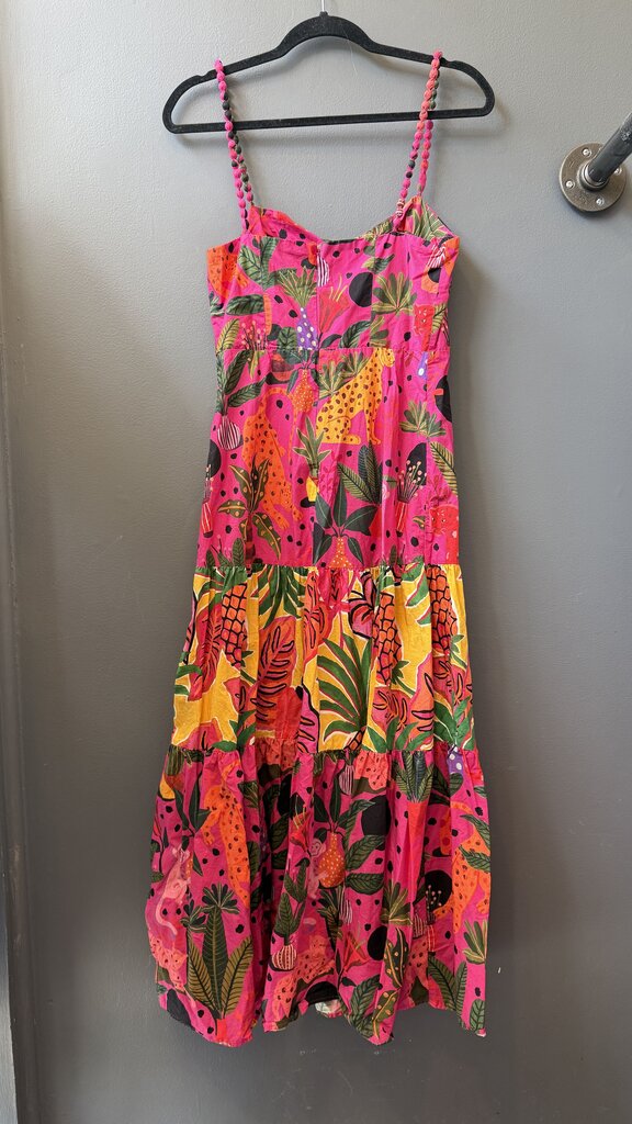Tropical Monkey Midi Dress