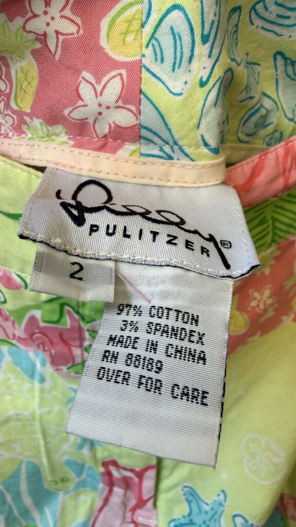Vintage Patch Print Capri Pants