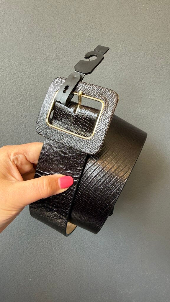 Leather Wide Belt