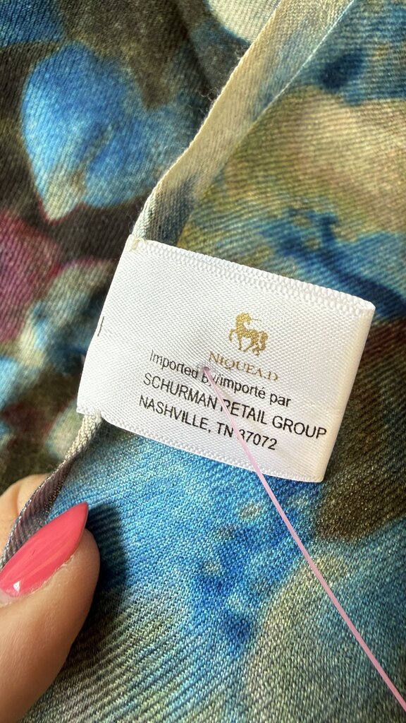 Floral Silk Woven Scarf