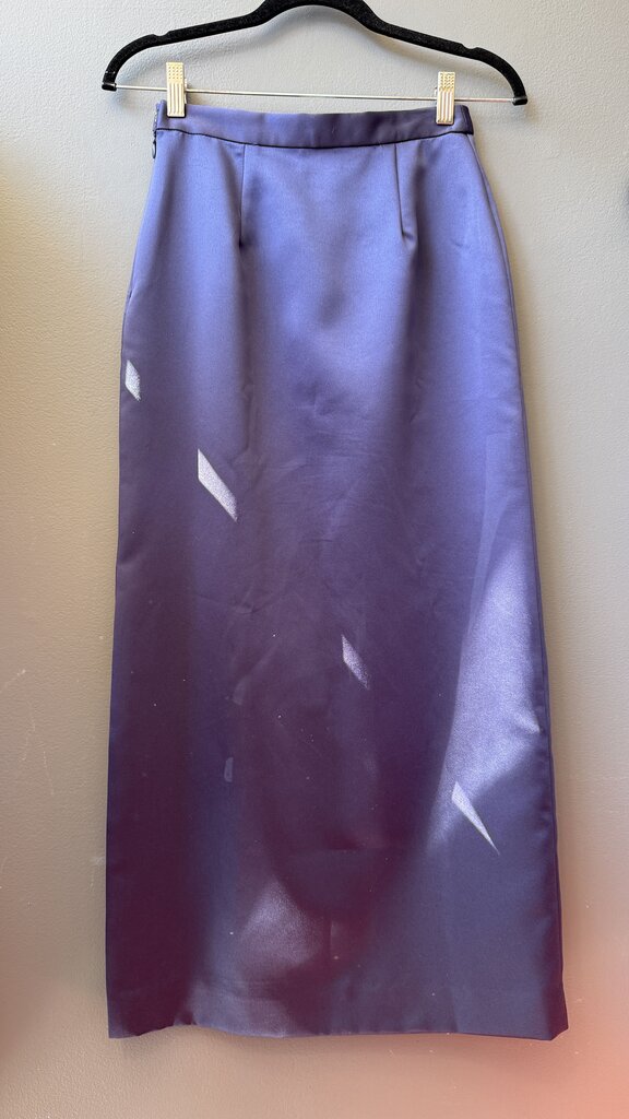 Petite Vintage Satin Aline Maxi Skirt