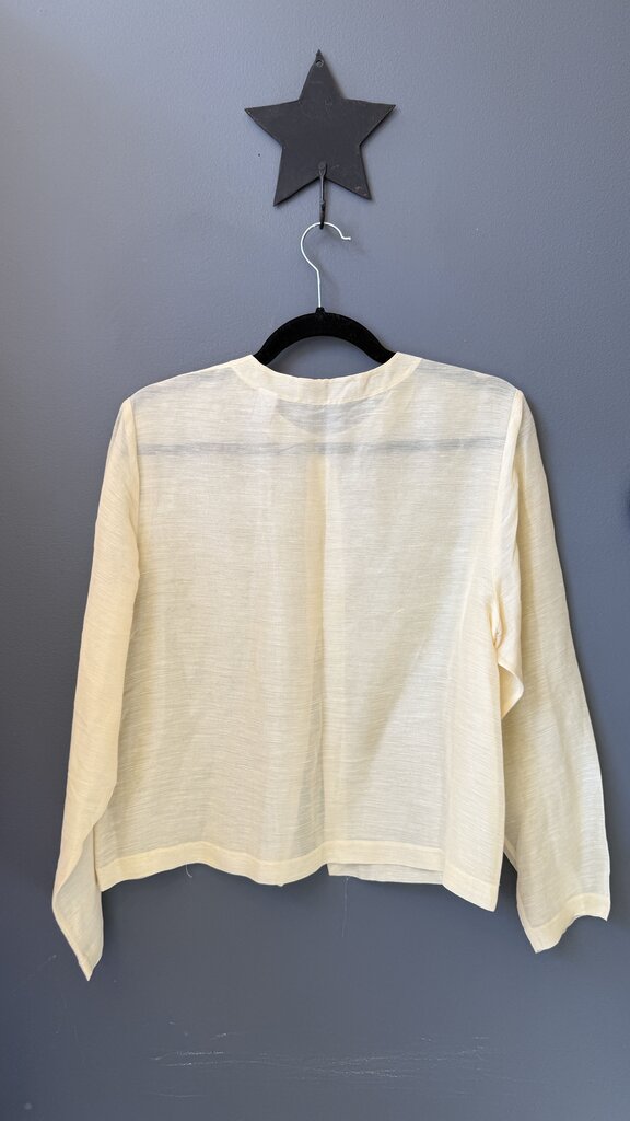 Petite Linen Silk Sheer Jacket