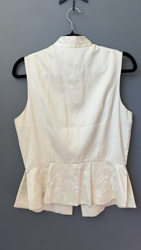 Embroidered Silk Sleeveless Top