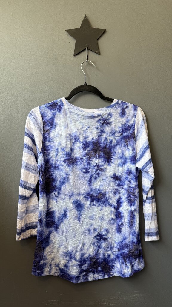 Tie Dye Stripe 3/4 Sleeve TShirt