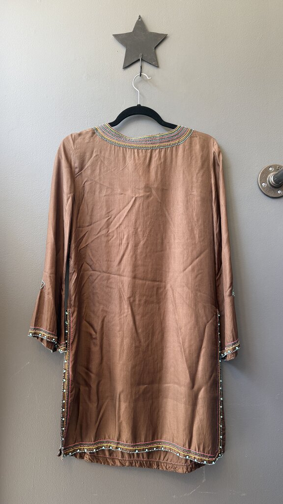 Silk Beaded Tunic Top