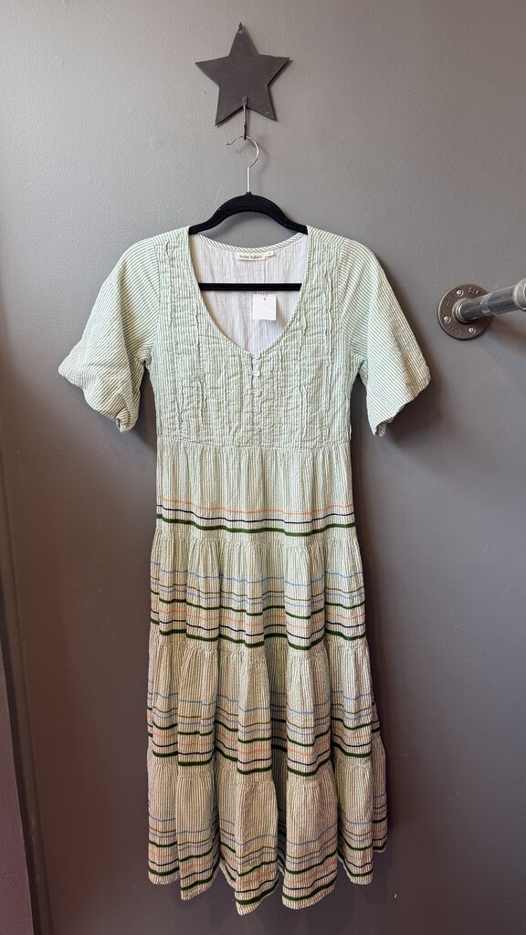 Seersucker Midi Dress