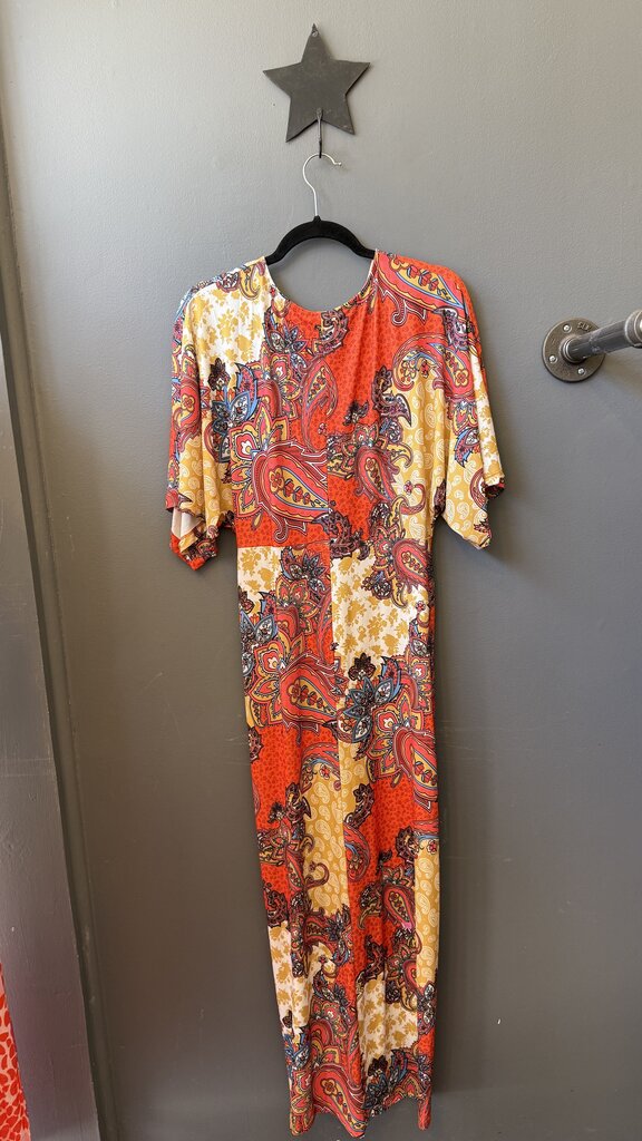Paisley Knot Front Maxi Dress