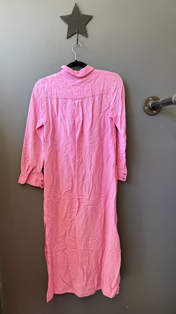 Petite Linen Blend Maxi Shirtdress