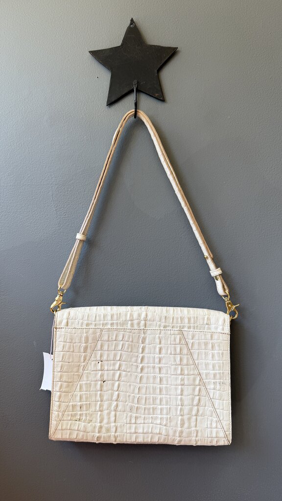 Croc Embossed Flap Crossbody Bag