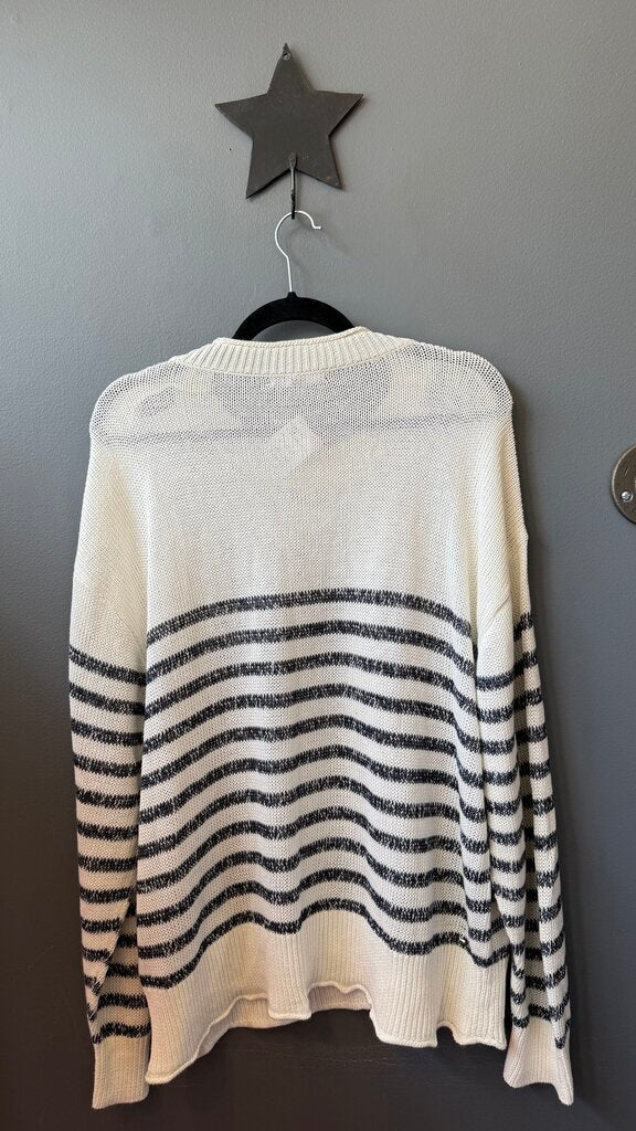 Cotton Linen Stripe Sweater