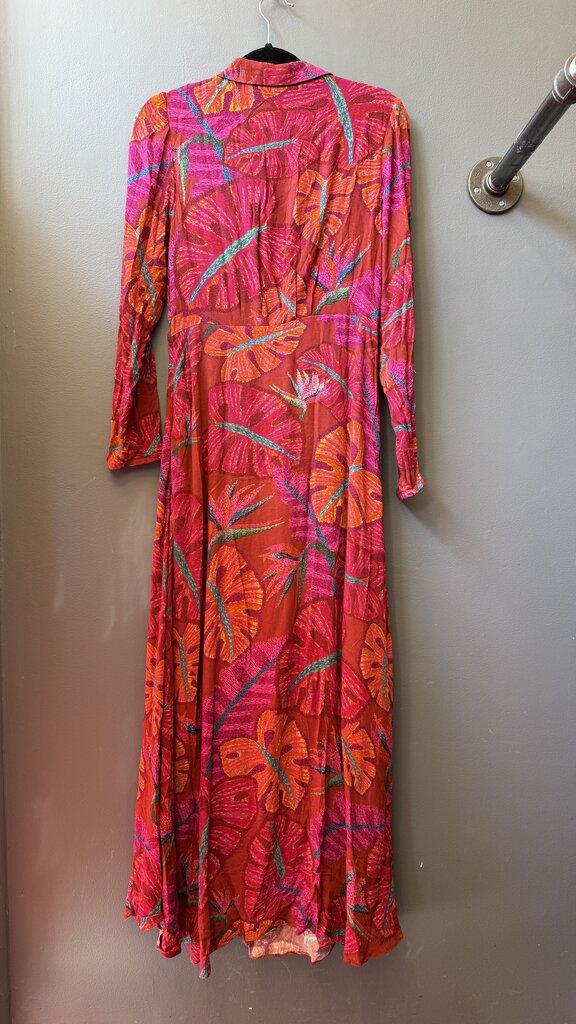 Monstera Deep V Maxi Dress