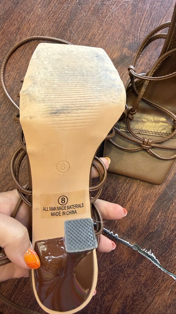 Knot Wrap Tie Heeled Sandals
