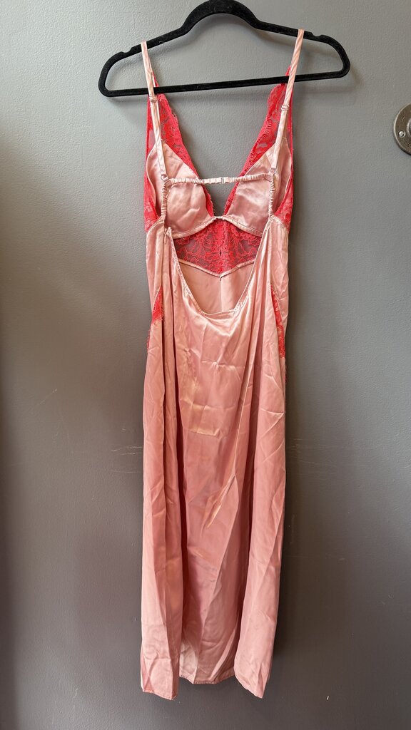 Lace Trim Slip Midi Dress