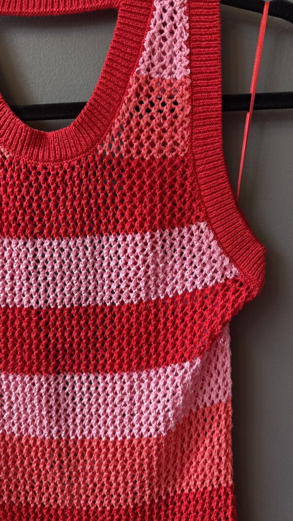 Crochet Stripe Midi Dress
