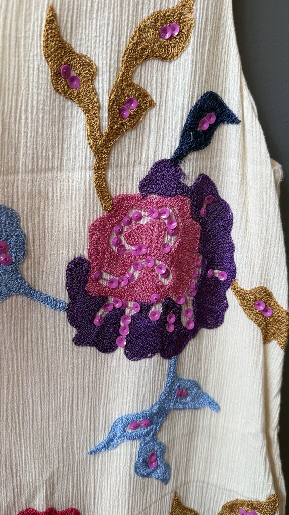 Embroidered Shift Dress