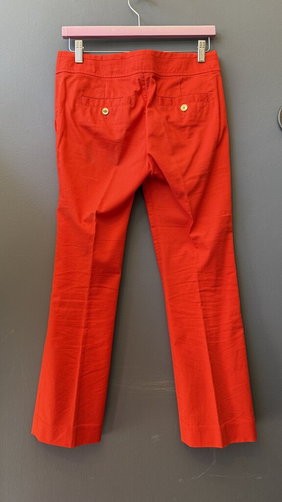 Cotton Straight Orange Pants