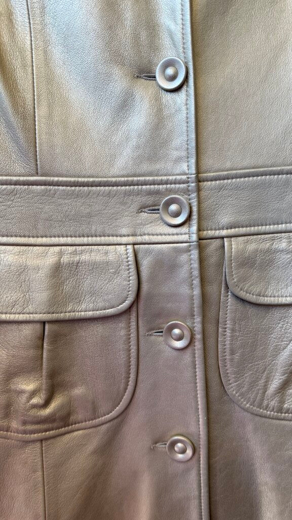 Gold Leather Coat