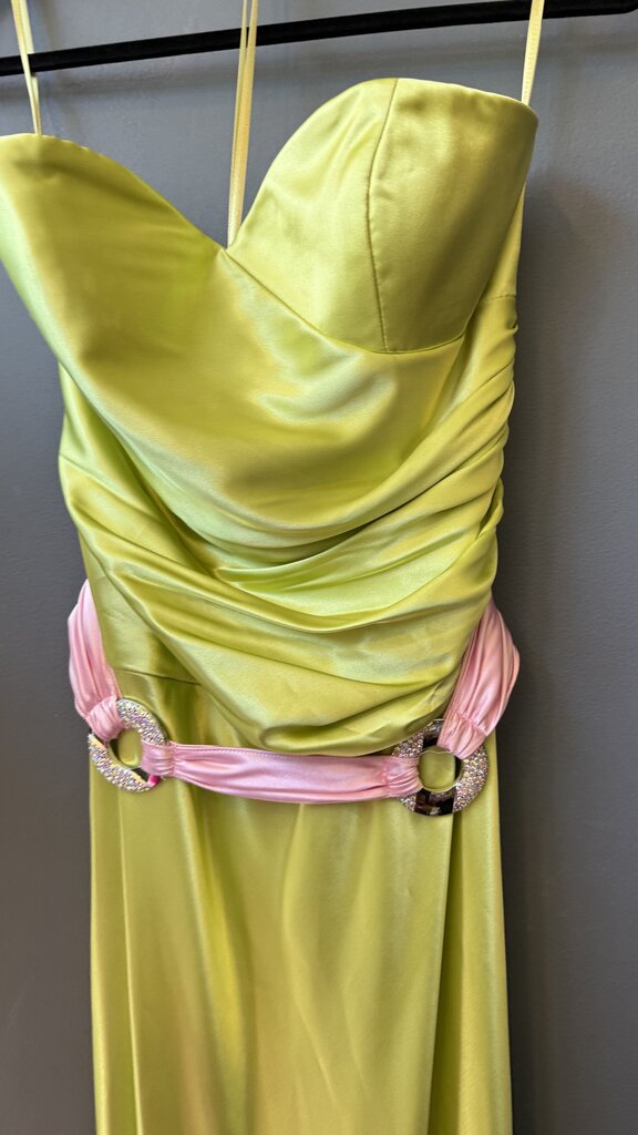 Vintage Satin Strapless Maxi Gown Dress