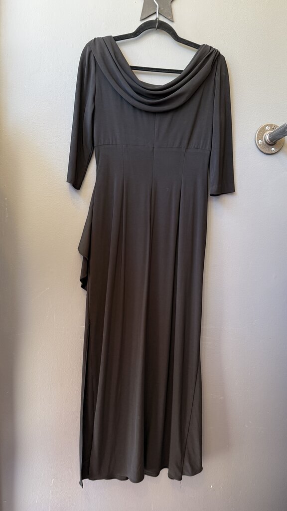 Petite Jersey Ruched Maxi Gown Dress