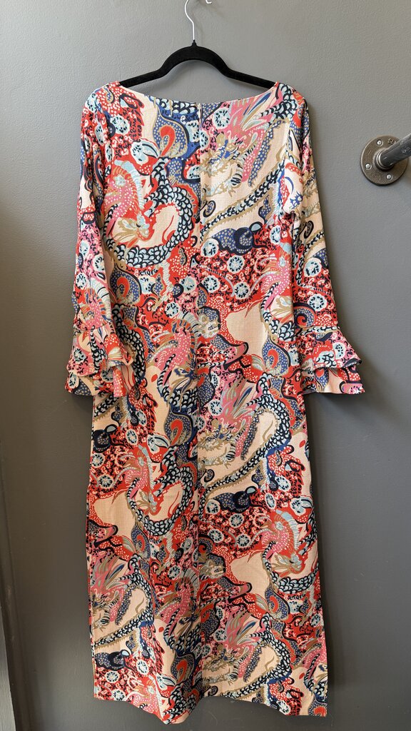 Dragon Print Dodge Caftan Maxi Dress