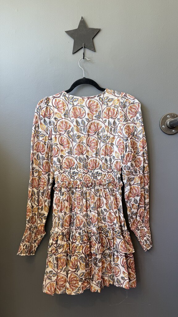Metallic Block Print Mini Dress