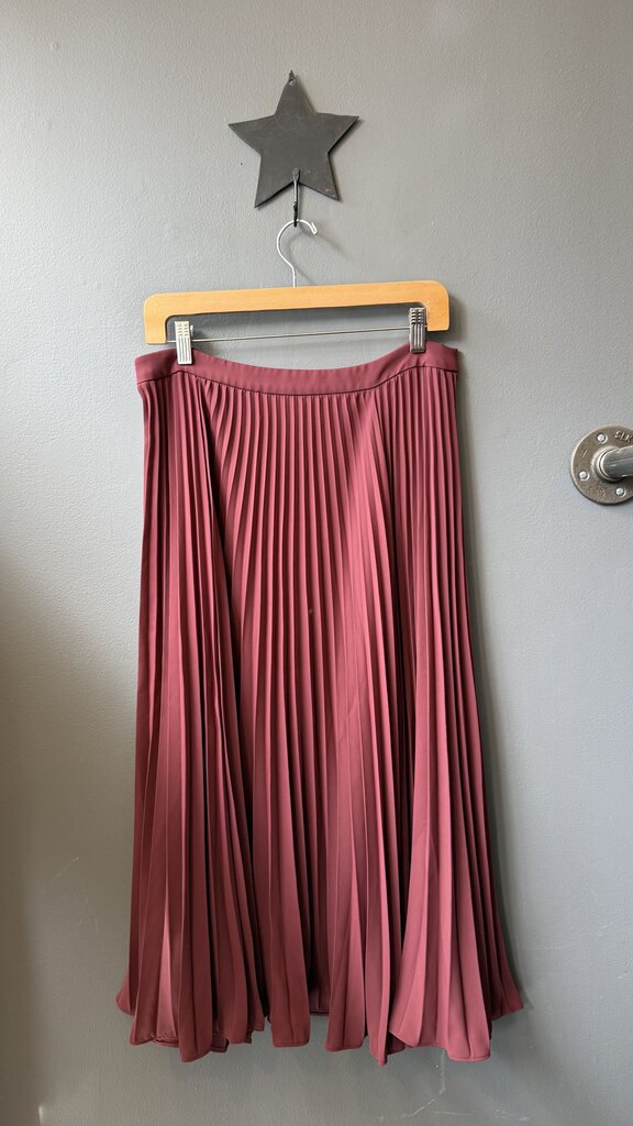 Accordion Pleat Midi Skirt