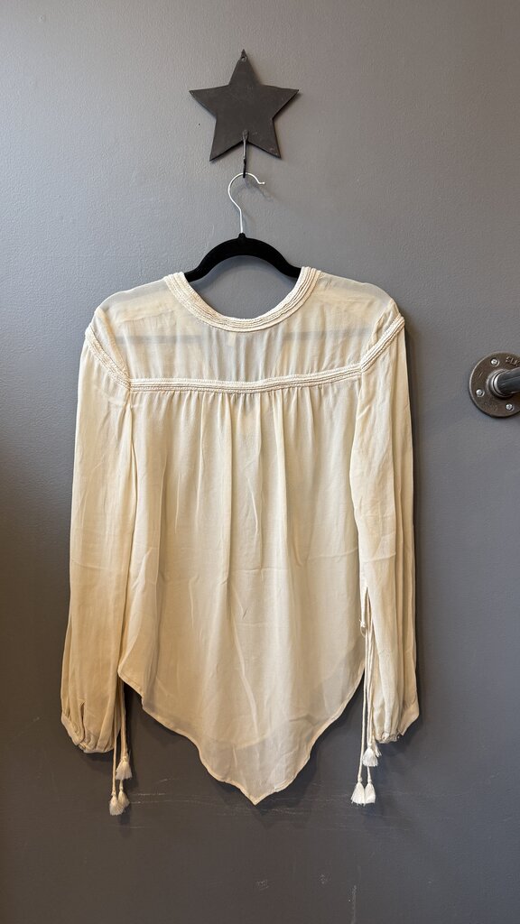 Handkerchief Hem Silk Blouse