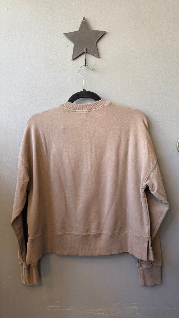 Henley Crop Light Sweatshirt