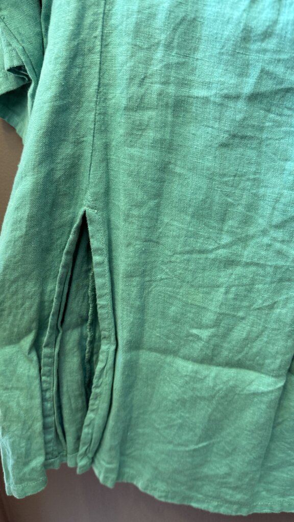 Pintuck Linen Tunic Top