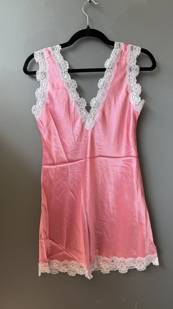 Silk Lace Trim Chemise